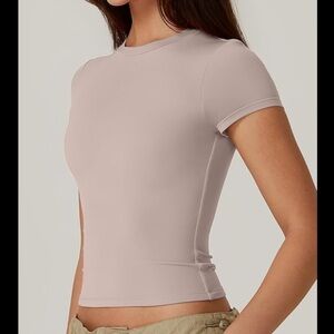 Body Contour Light Compression Stretch Cotton Crew Neck Baby Tee